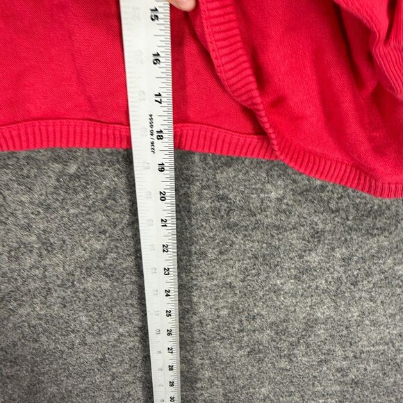 Woman Within Cardigan Women M Medium Pink Open Front 3/4 Sleeve Cotton Casual - Picture 6 of 7